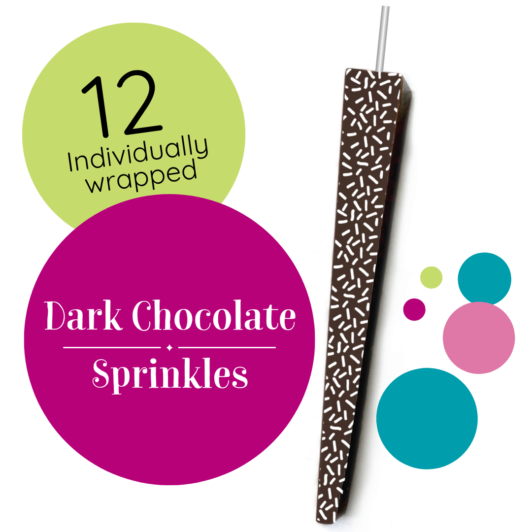 Case Pack: Sprinkles | Dark Chocolate Original Candles (12-count, Dark Chocolate)