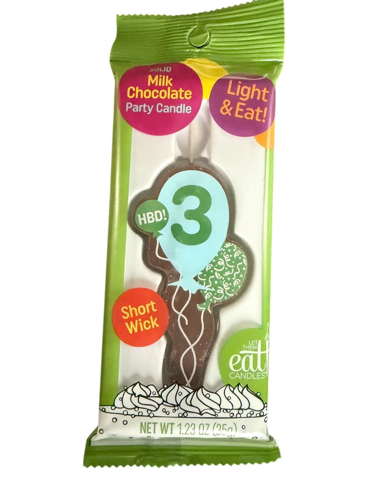 Case Pack: #3 balloons (5-count, Milk Chocolate)