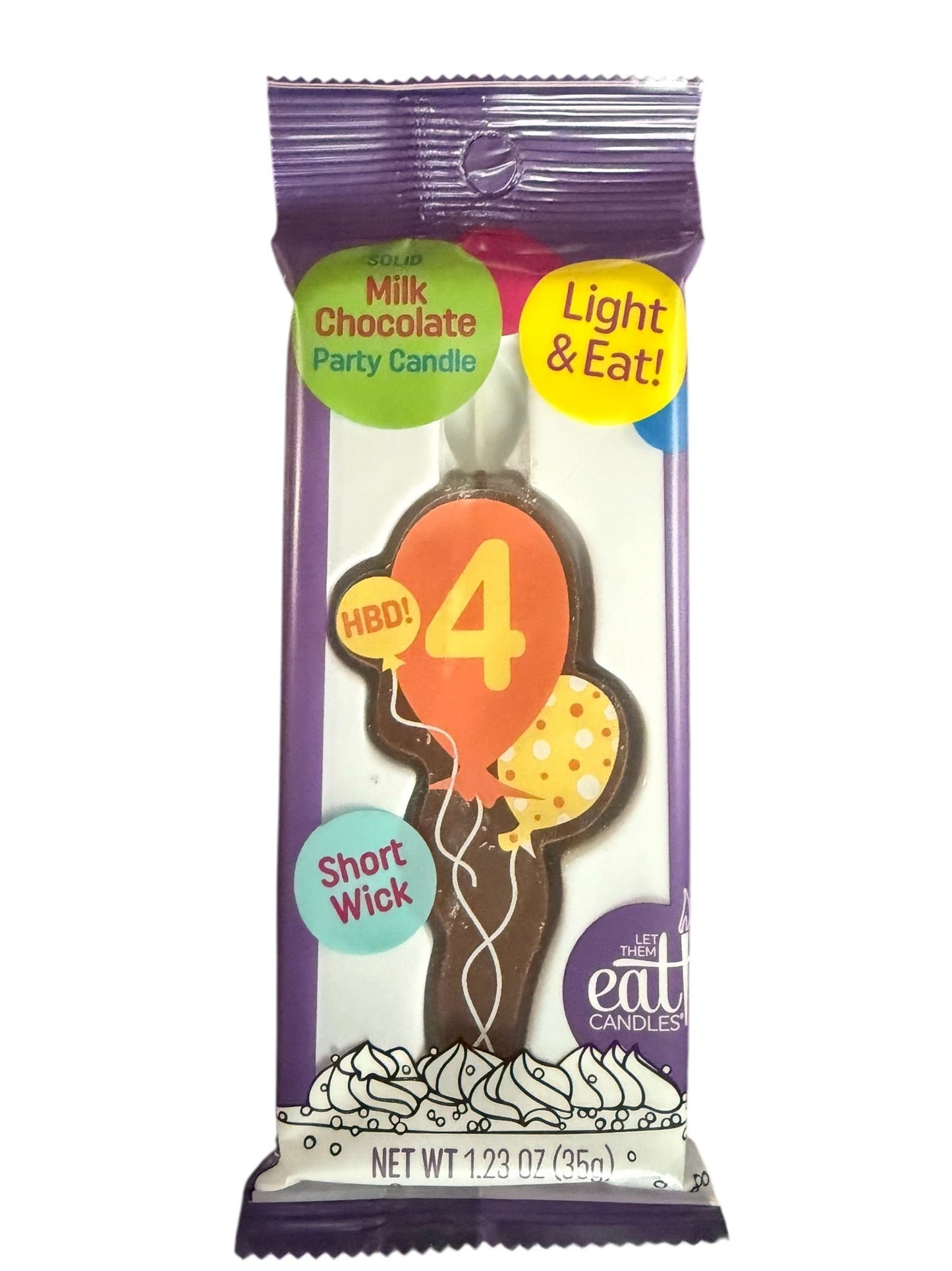Case Pack: #4 balloons (5-count, Milk Chocolate)