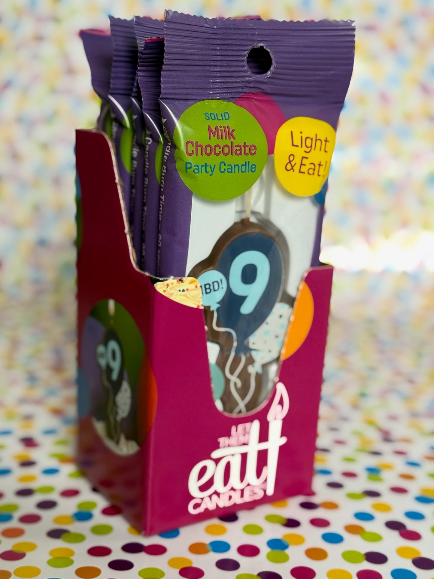 Case Pack: #9 balloons (5-count, Milk Chocolate)
