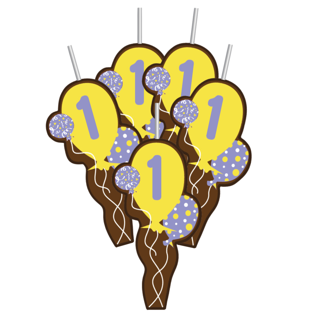 Case Pack: #1 balloons (5-count, Milk Chocolate)