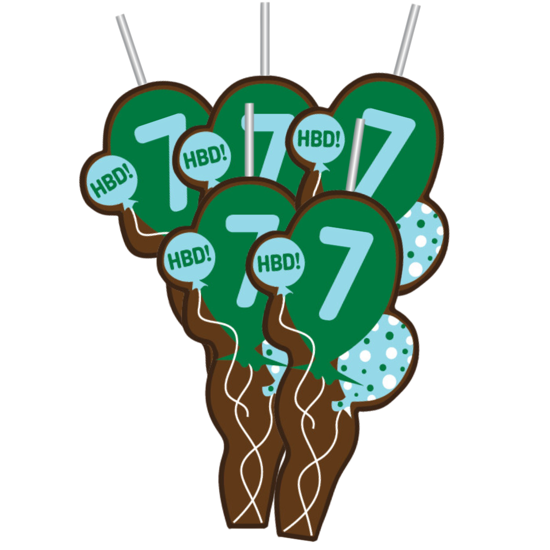 Case Pack: #7 balloons (5-count, Milk Chocolate)