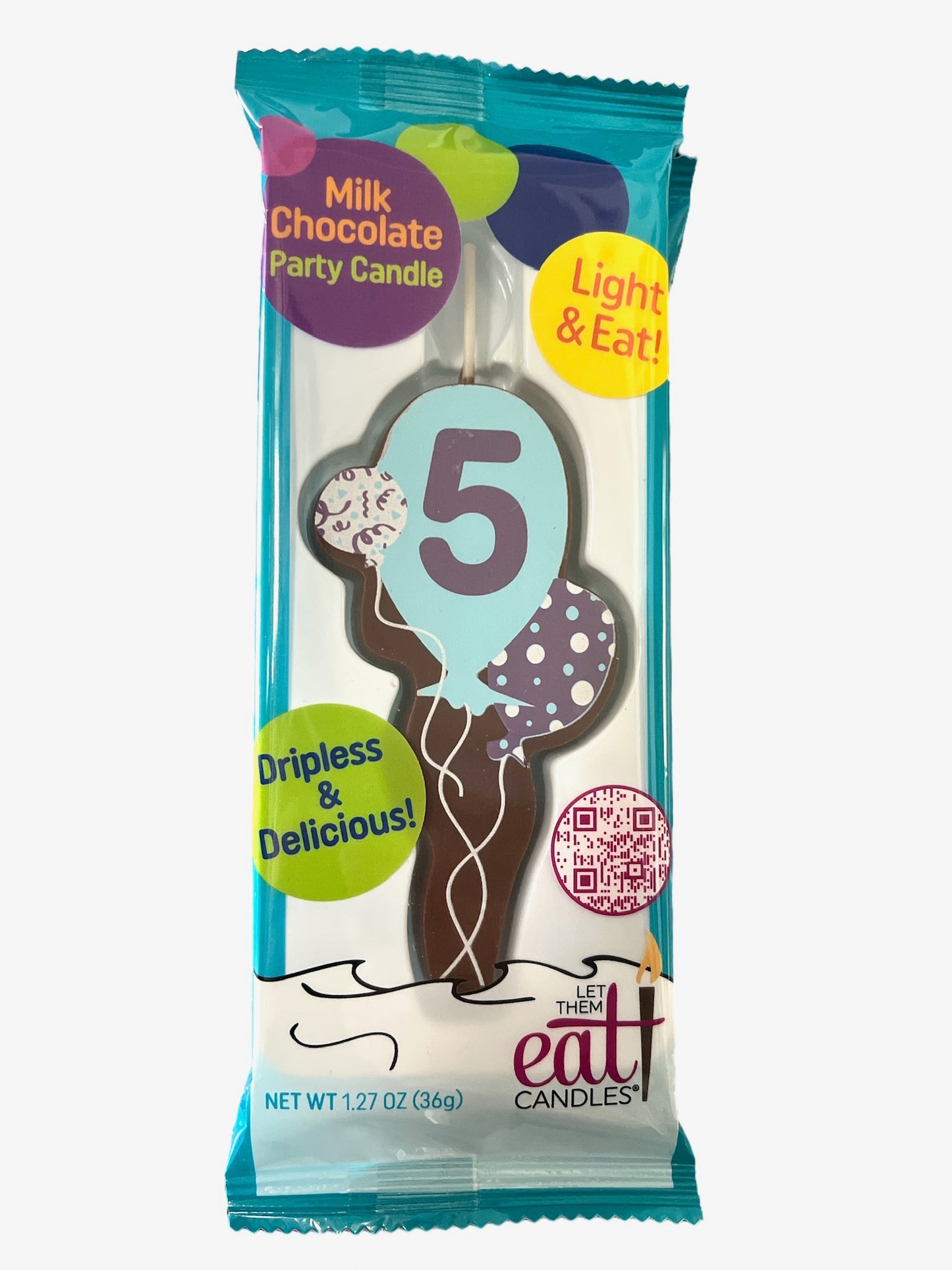 Case Pack: #5 balloons (5-count, Milk Chocolate)