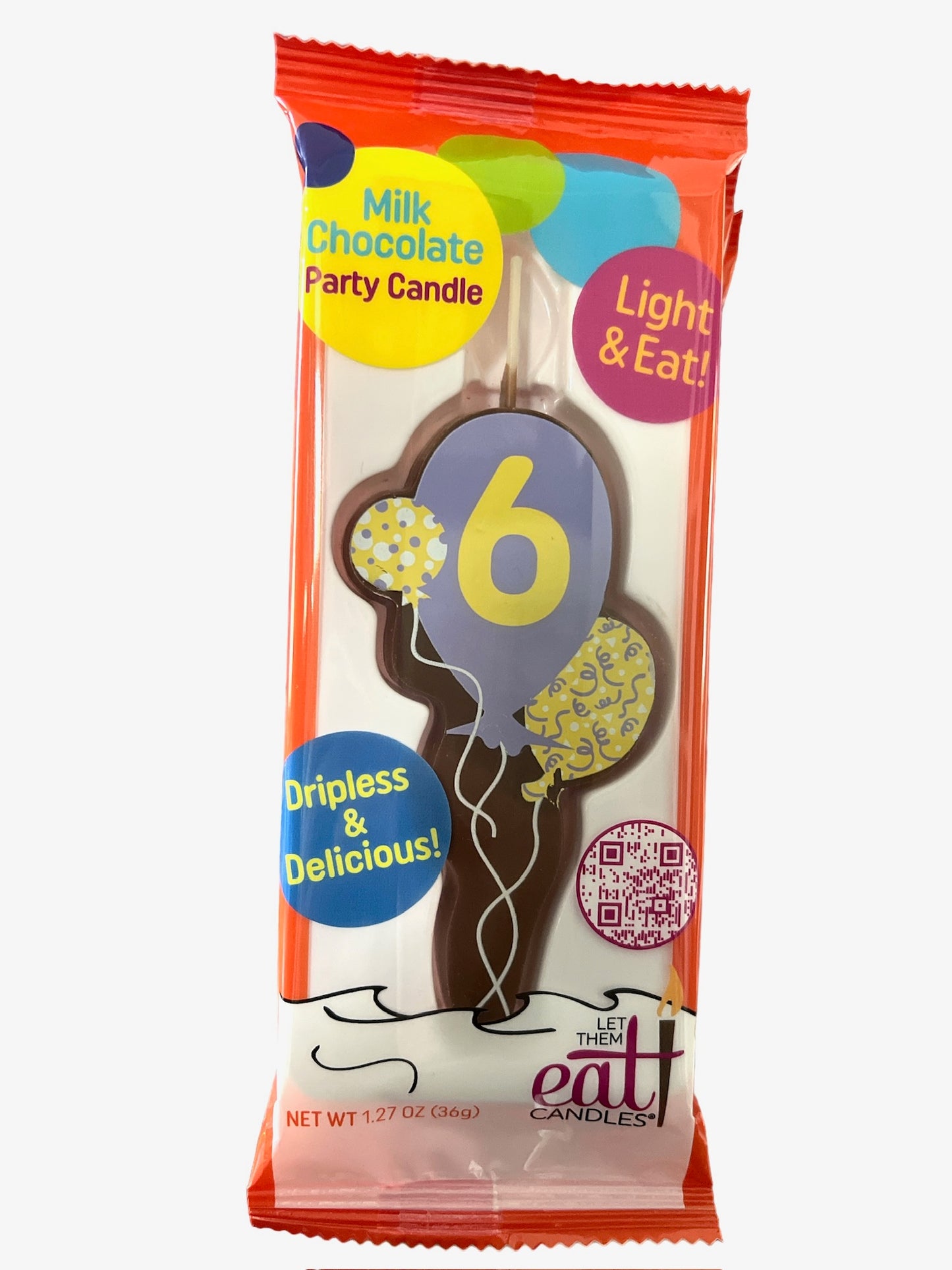 Case Pack: #6 balloons (5-count, Milk Chocolate)