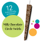 Case Pack: Circle Swirls | Milk Chocolate Original Candles (12-count, Milk Chocolate)