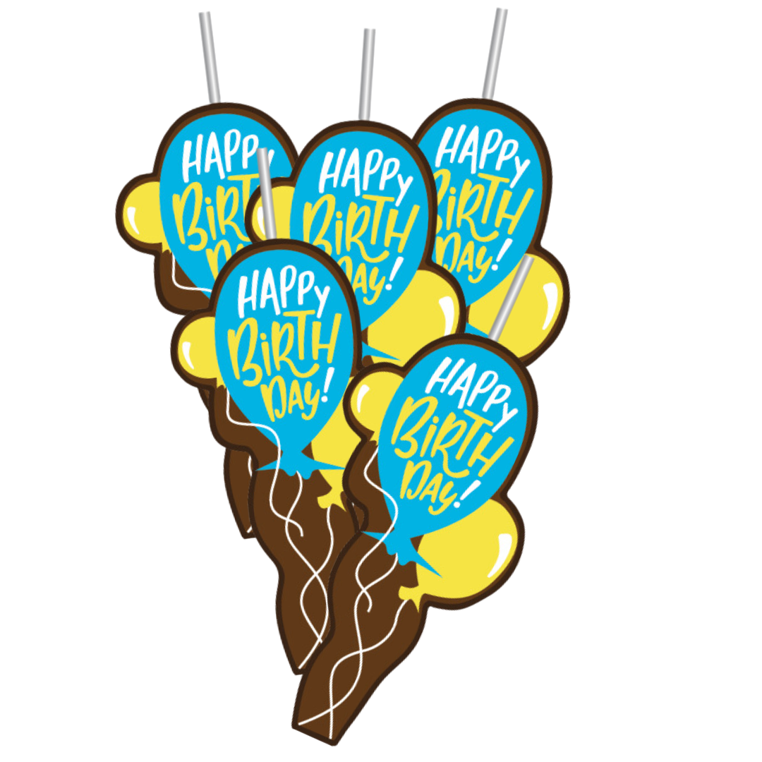 Case Pack: HB balloons (5-count, Milk Chocolate)