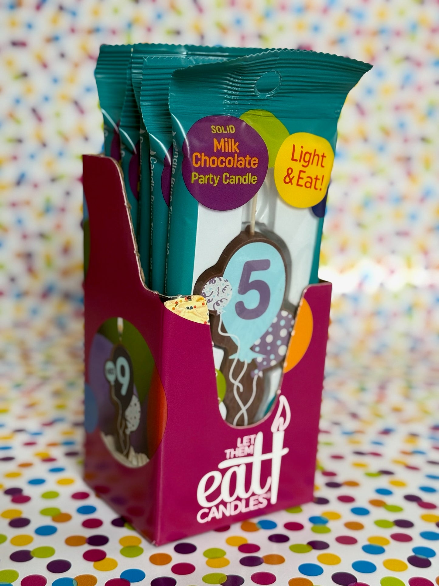 Case Pack: #5 balloons (5-count, Milk Chocolate)