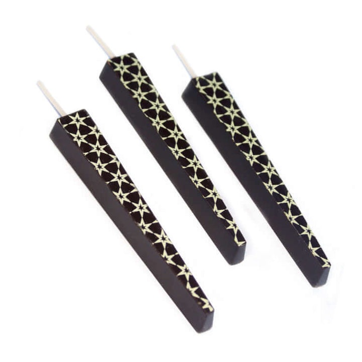 3 Edible Dark Chocolate Candles with stars | Let Them Eat Candles
